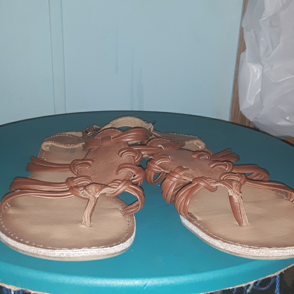 brown sandals